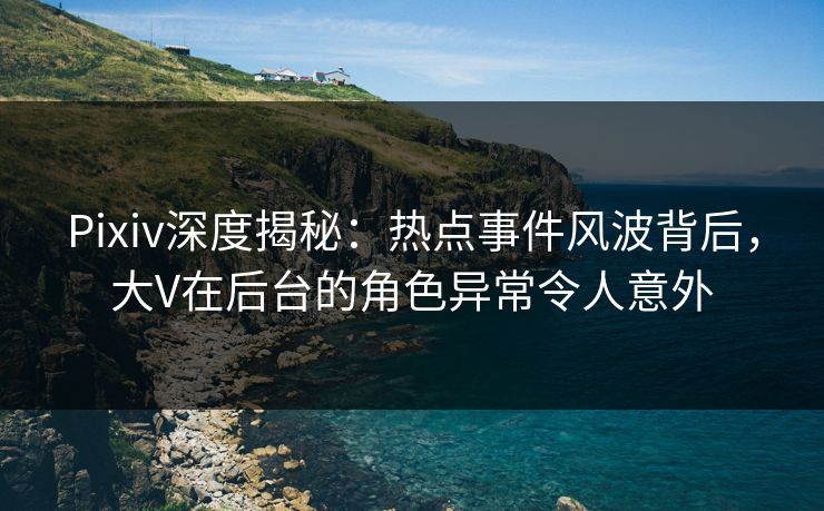 Pixiv深度揭秘：热点事件风波背后，大V在后台的角色异常令人意外
