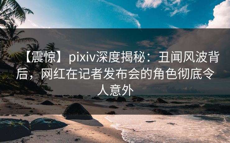 【震惊】pixiv深度揭秘：丑闻风波背后，网红在记者发布会的角色彻底令人意外